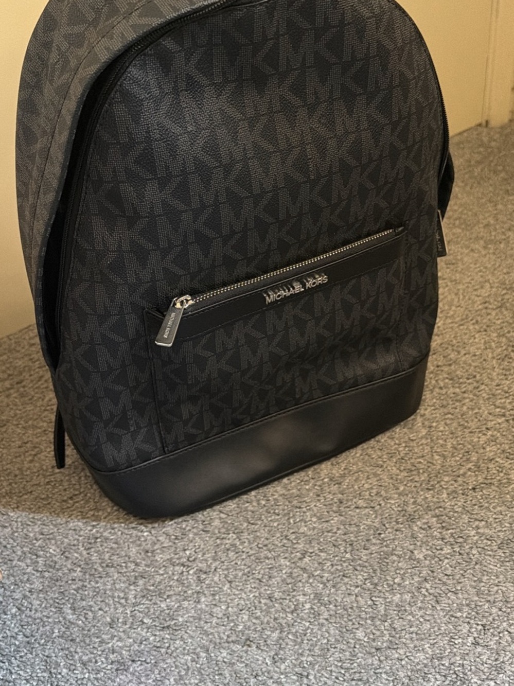 Michael Kors Monogram Black Backpack
